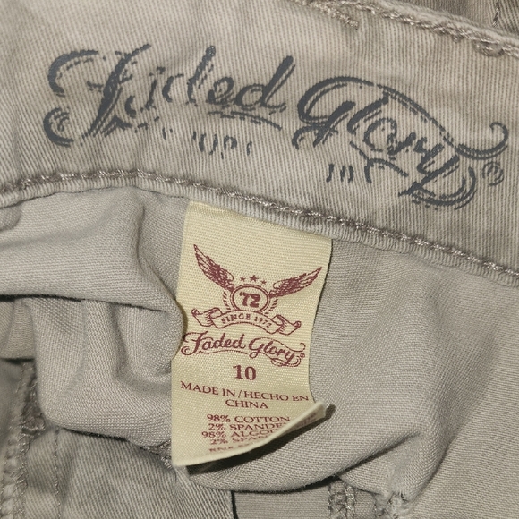 Faded Glory Gray Cargo Shorts Modern Urban Style - Picture 8 of 8